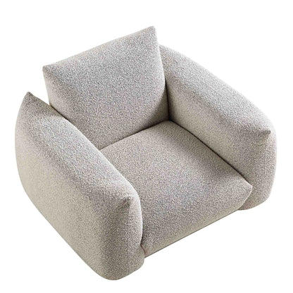 Fauteuil Gianni, Boucle Gris Brume