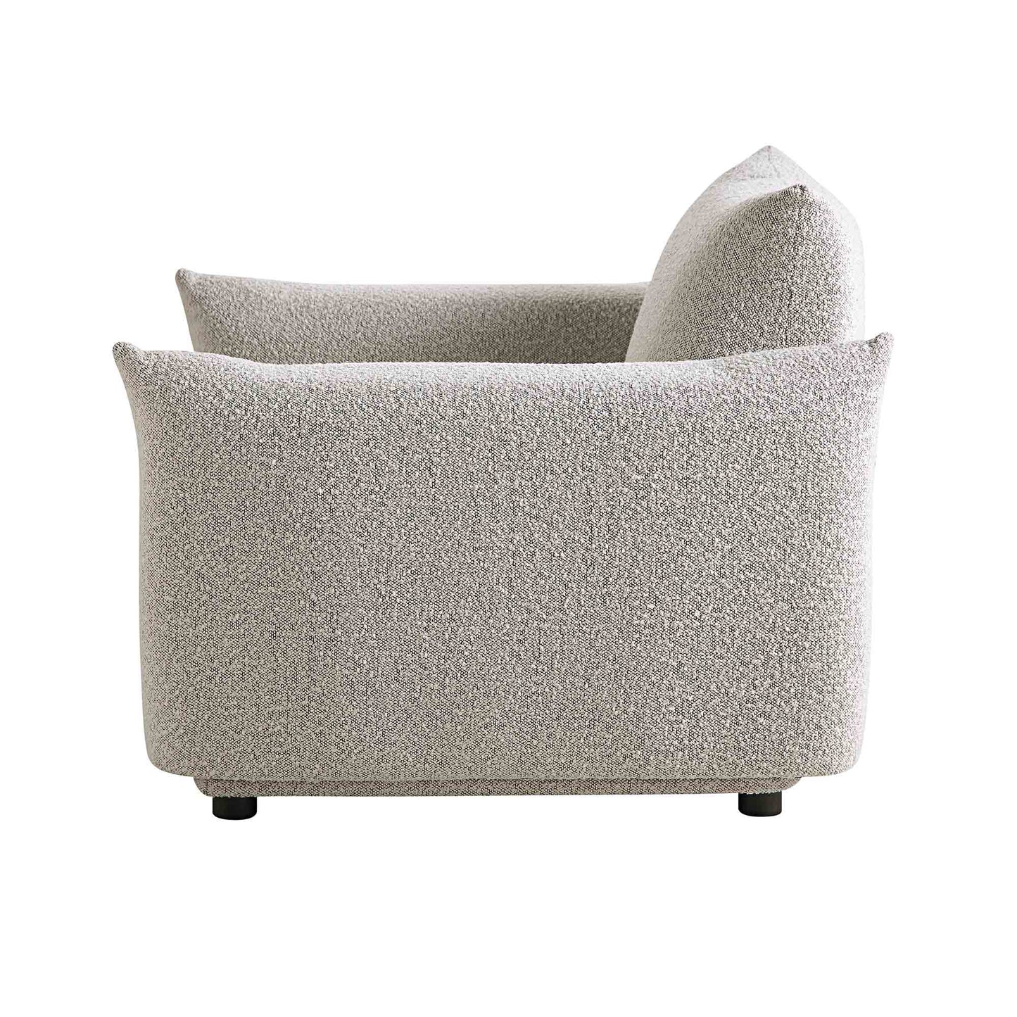 Fauteuil Gianni, Boucle Gris Brume