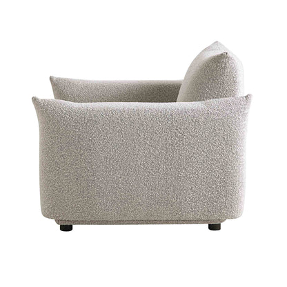 Fauteuil Gianni, Boucle Gris Brume