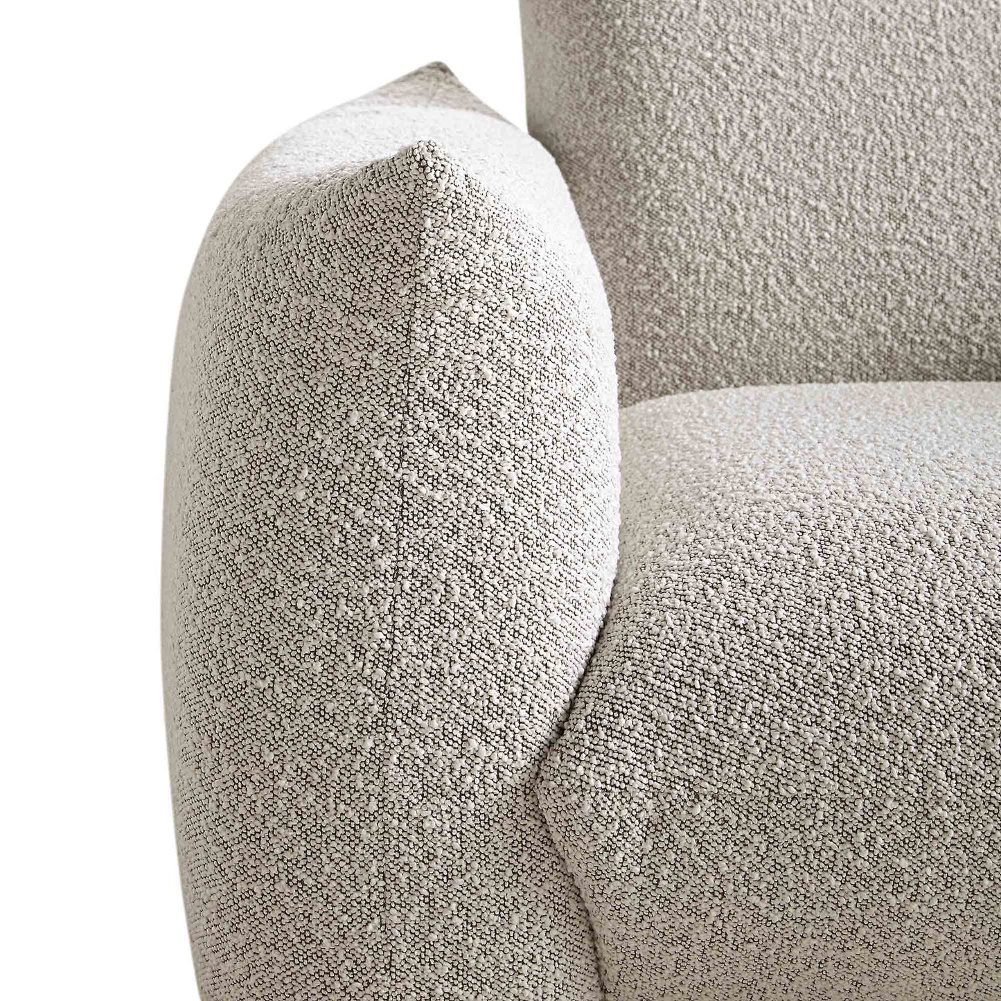 Fauteuil Gianni, Boucle Gris Brume