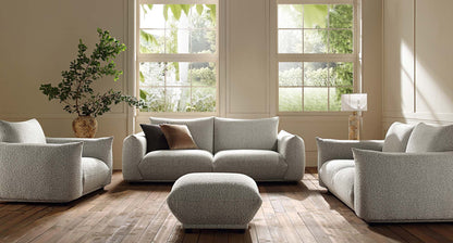 Canapé trois places Gianni, Boucle gris brume