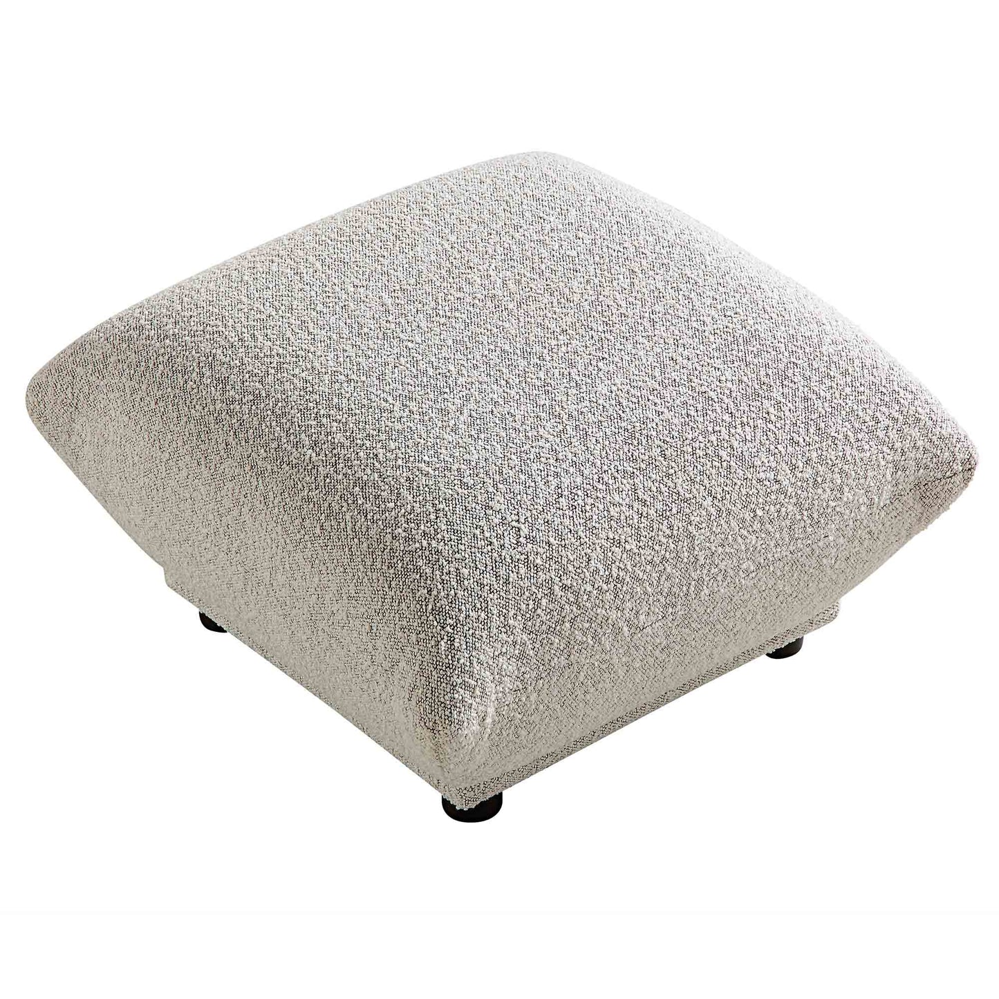 Pouf Gianni, boucle gris brume
