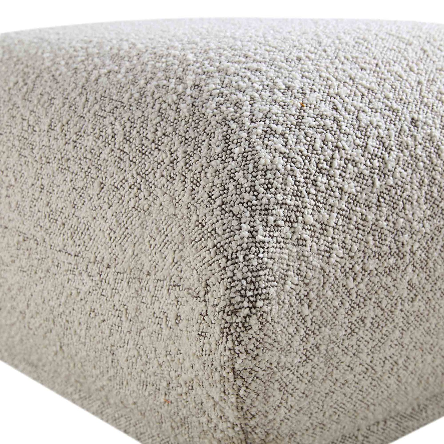 Pouf Gianni, boucle gris brume
