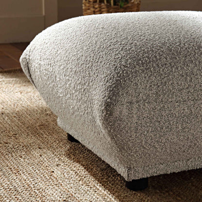 Pouf Gianni, boucle gris brume
