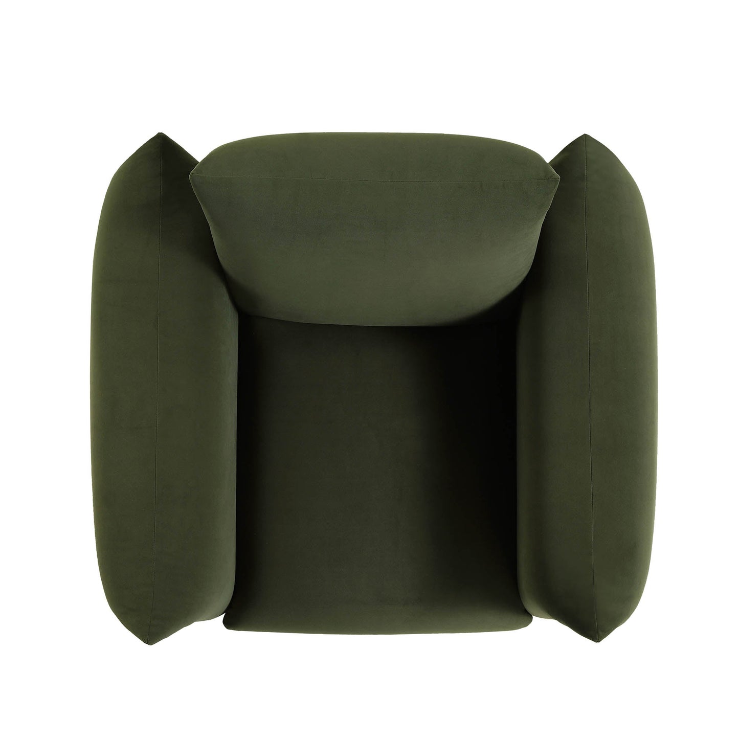 Fauteuil Gianni, velours vert mousse