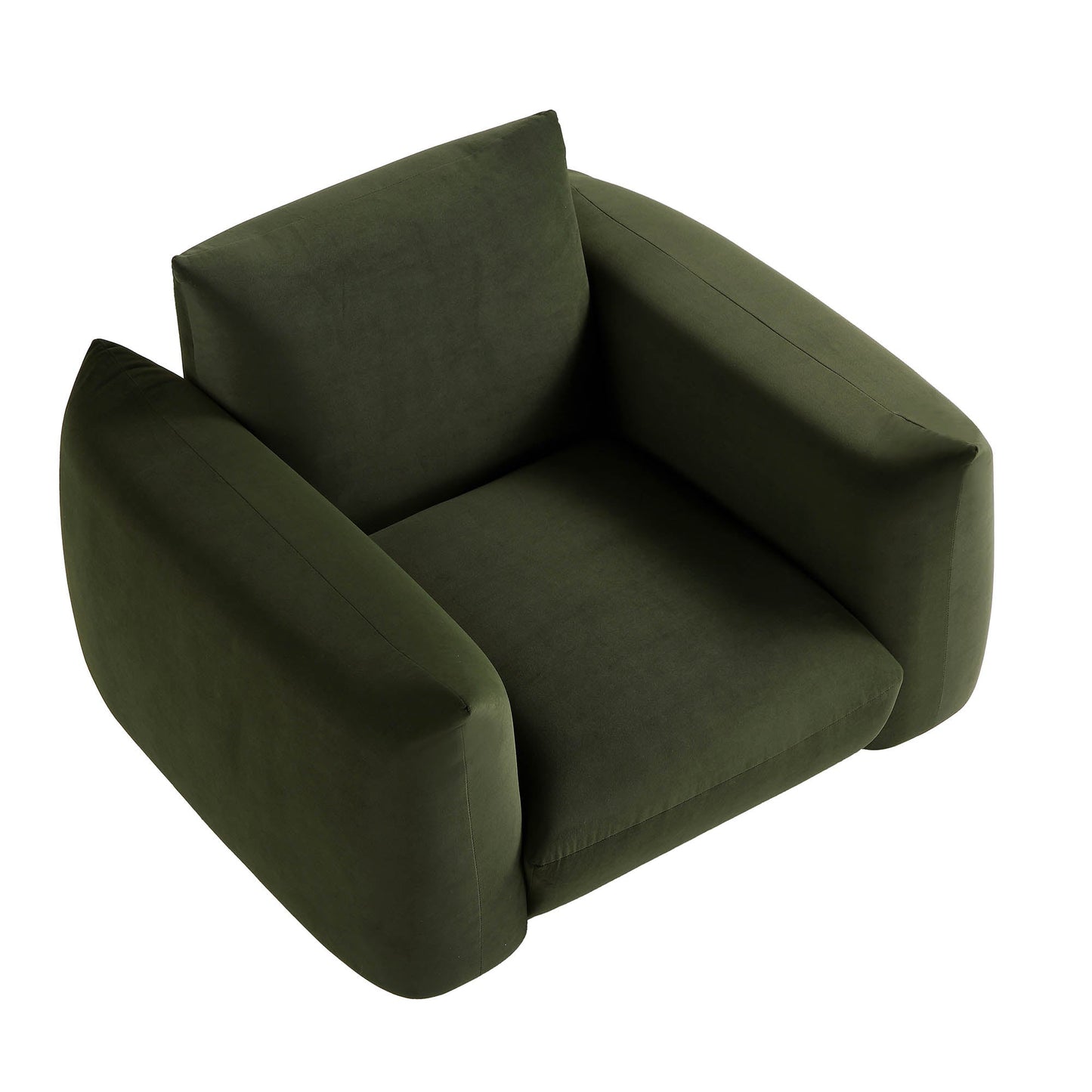 Fauteuil Gianni, velours vert mousse