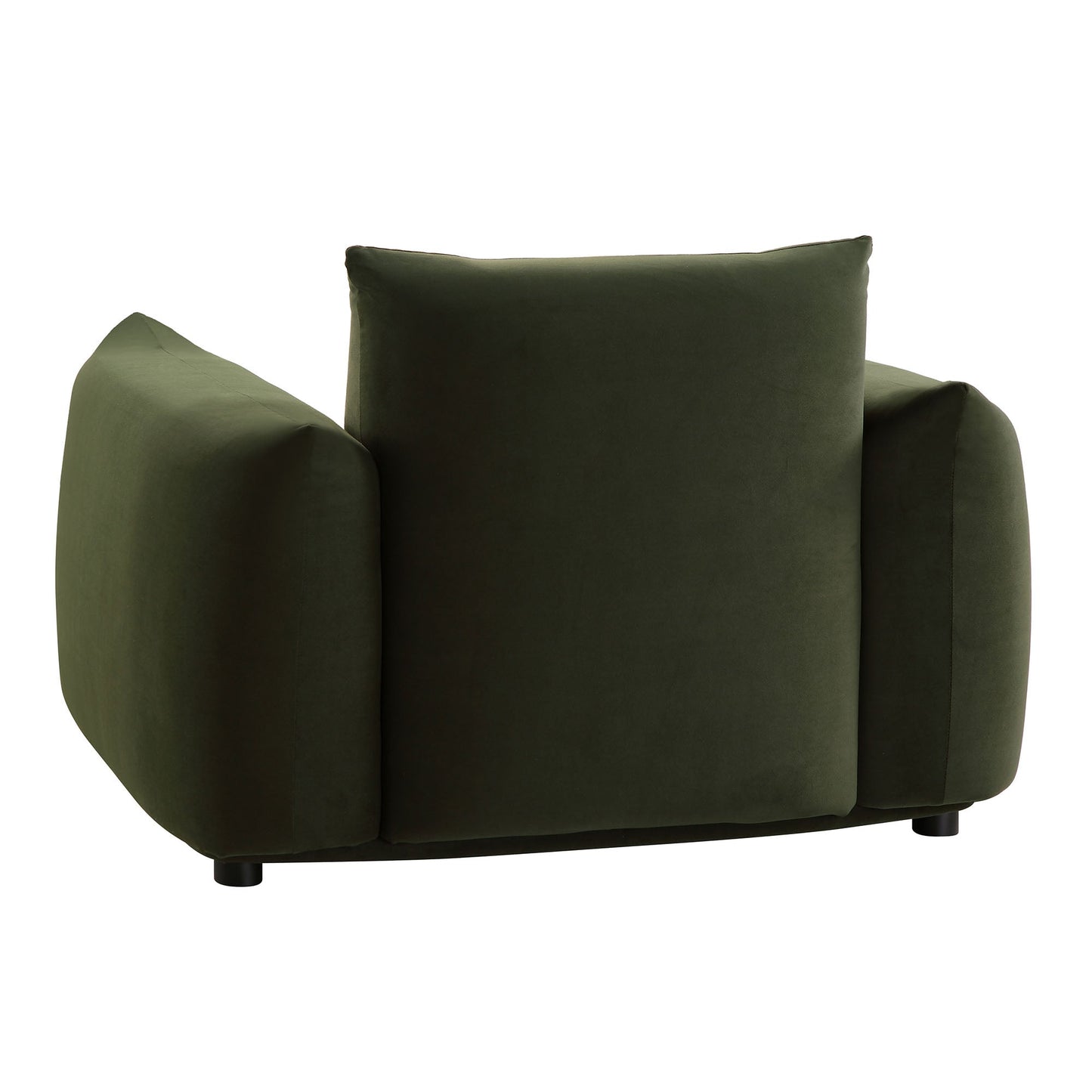 Fauteuil Gianni, velours vert mousse