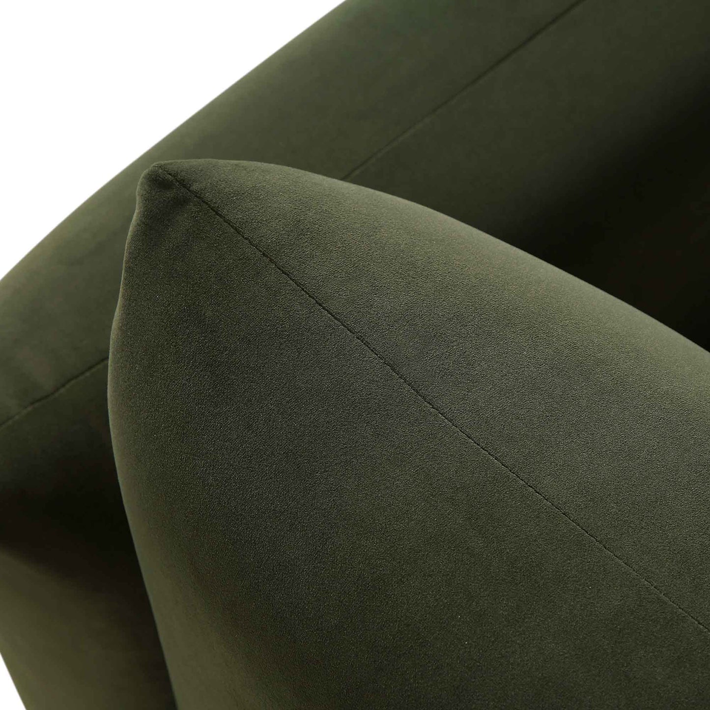 Fauteuil Gianni, velours vert mousse