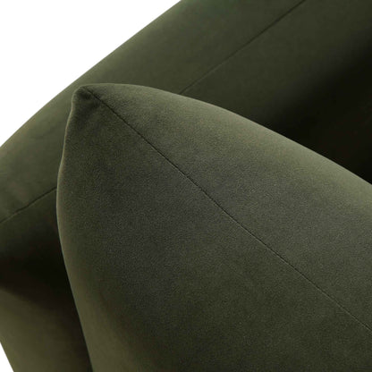 Fauteuil Gianni, velours vert mousse