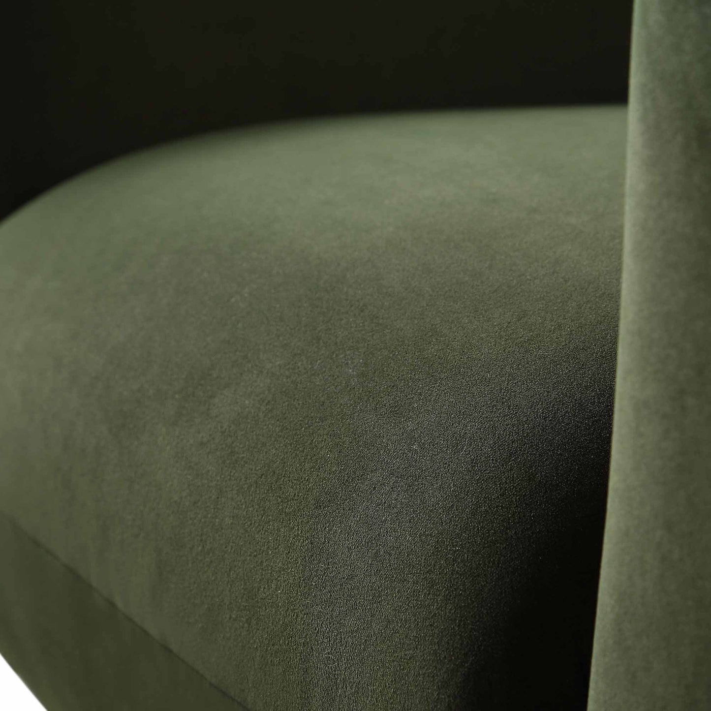 Fauteuil Gianni, velours vert mousse