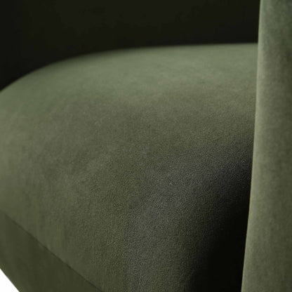 Fauteuil Gianni, velours vert mousse