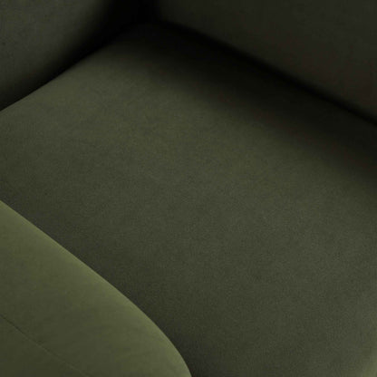 Fauteuil Gianni, velours vert mousse