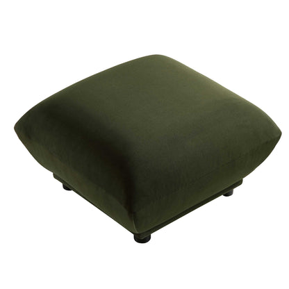 Pouf Gianni, velours vert mousse