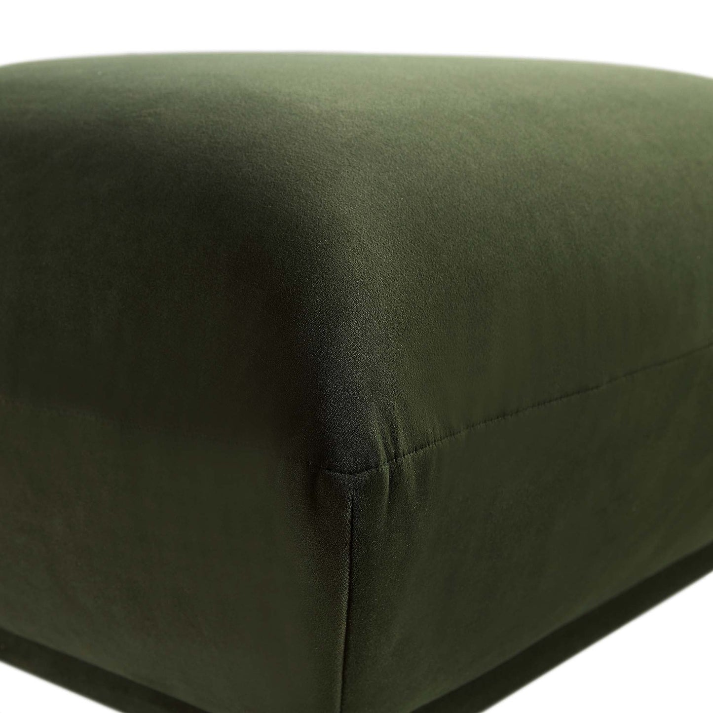 Pouf Gianni, velours vert mousse