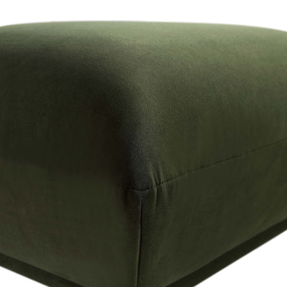Pouf Gianni, velours vert mousse