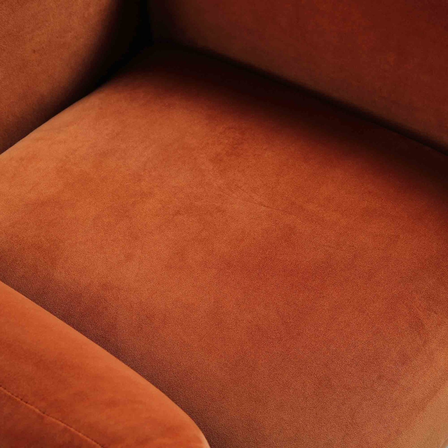 Fauteuil Gianni, velours rouille