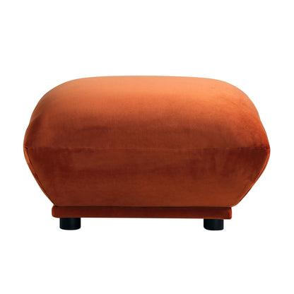 Pouf Gianni, velours rouille