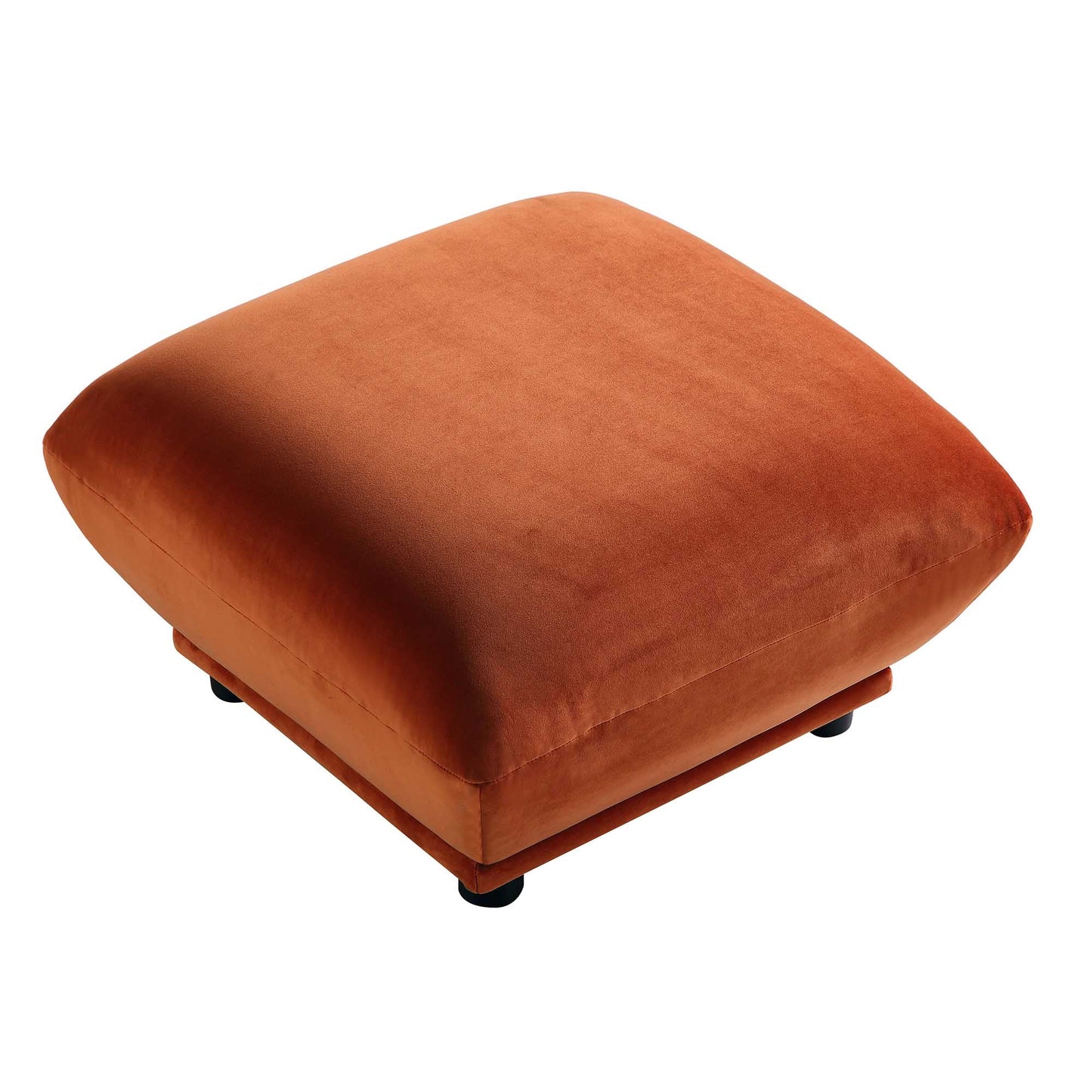 Pouf Gianni, velours rouille