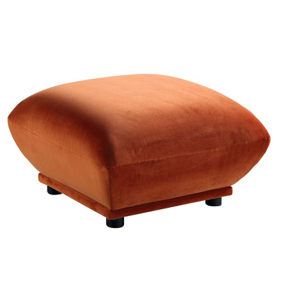 Pouf Gianni, velours rouille