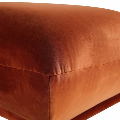 Pouf Gianni, velours rouille