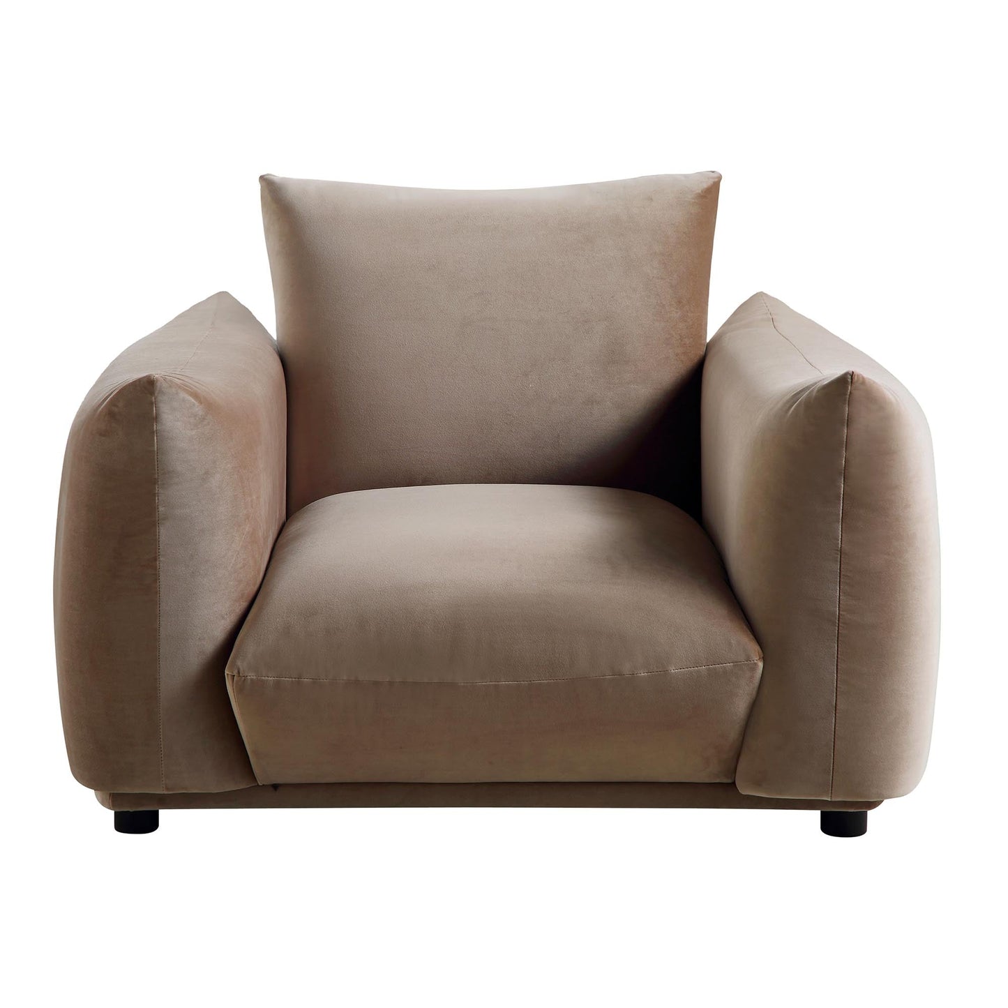Fauteuil Gianni, velours vison