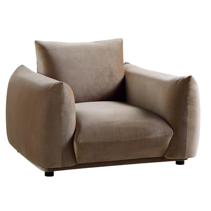 Fauteuil Gianni, velours vison