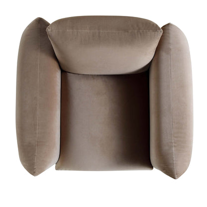 Fauteuil Gianni, velours vison