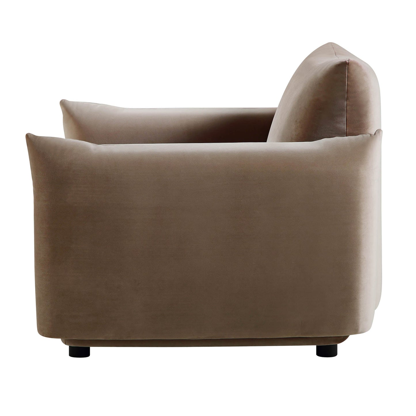 Fauteuil Gianni, velours vison