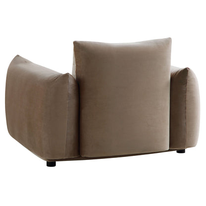 Fauteuil Gianni, velours vison