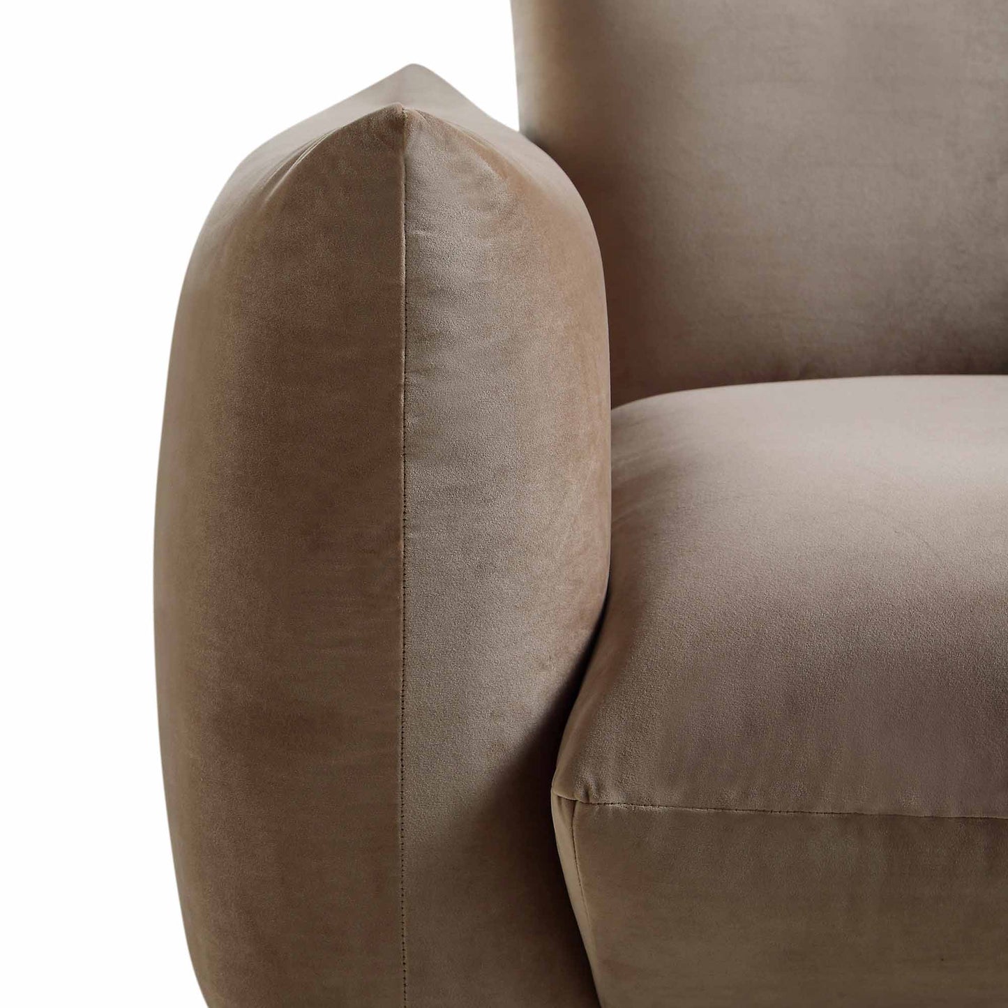 Fauteuil Gianni, velours vison
