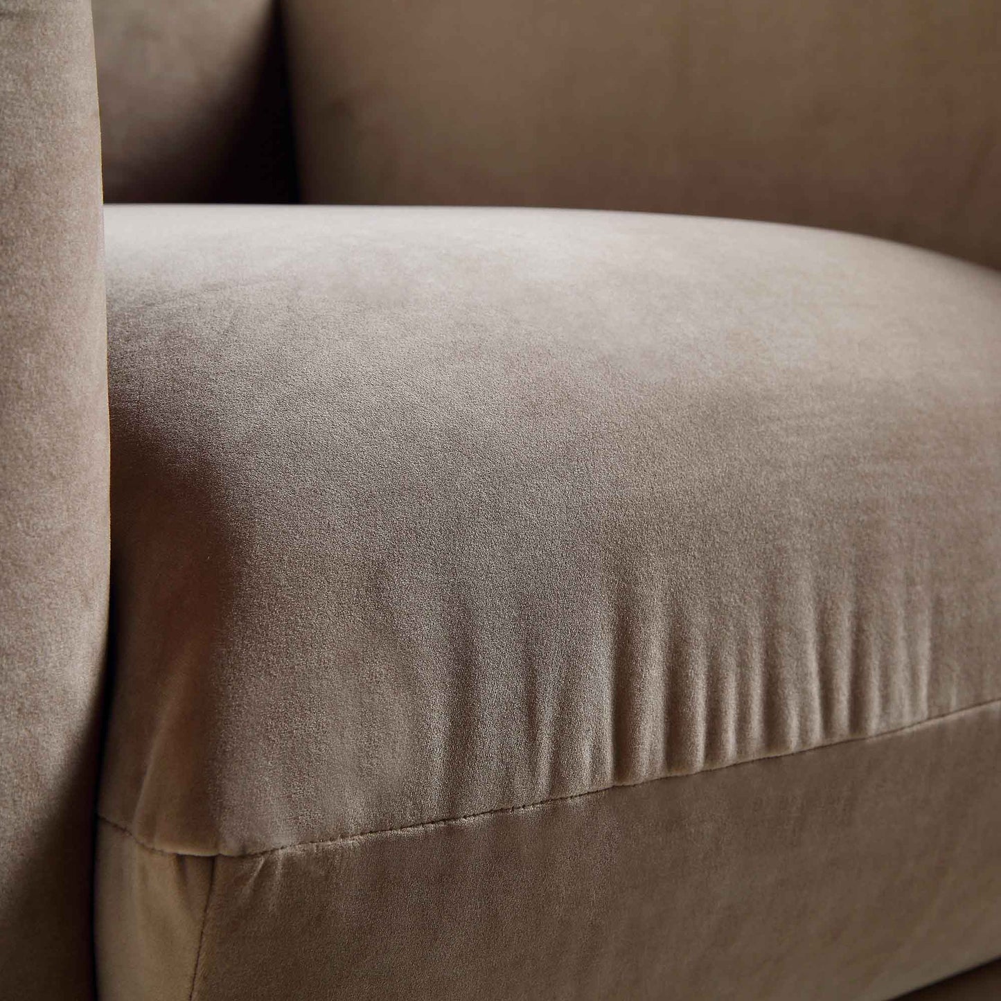 Fauteuil Gianni, velours vison