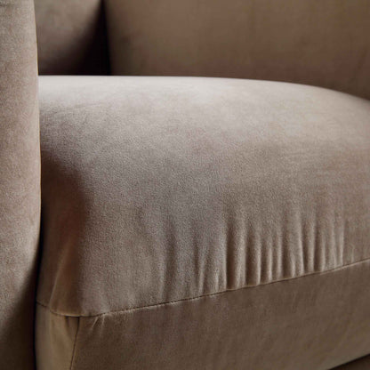 Fauteuil Gianni, velours vison