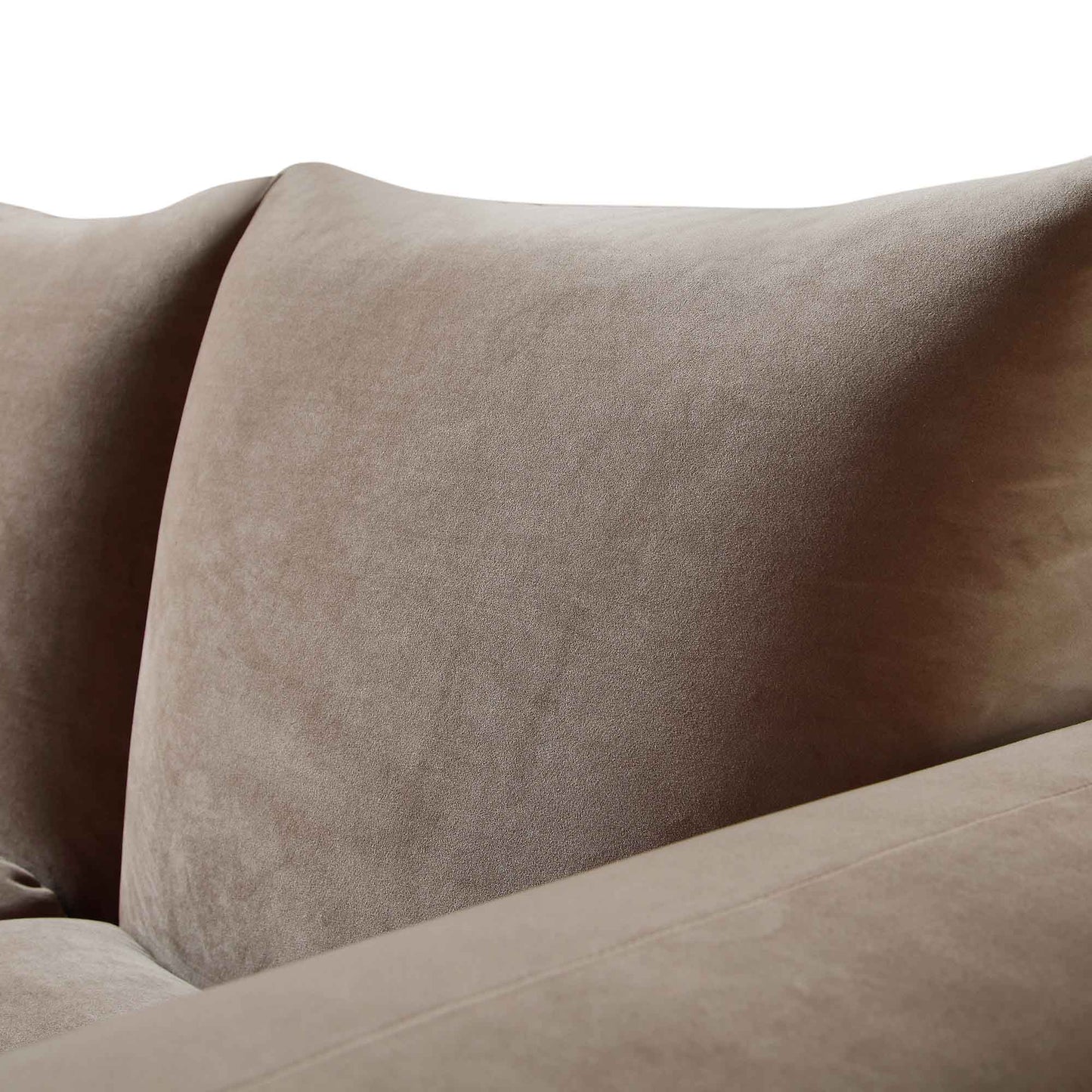 Canapé deux places Gianni, velours vison