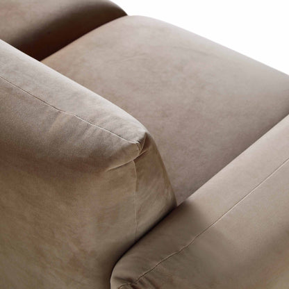 Canapé trois places Gianni, velours vison