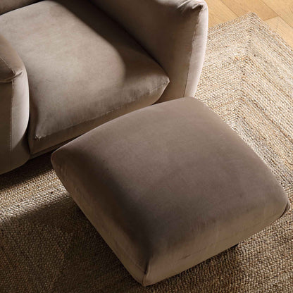 Pouf Gianni, velours de vison