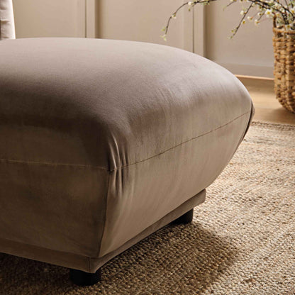 Pouf Gianni, velours de vison