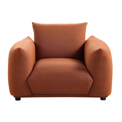 Fauteuil Gianni, tissu terracotta