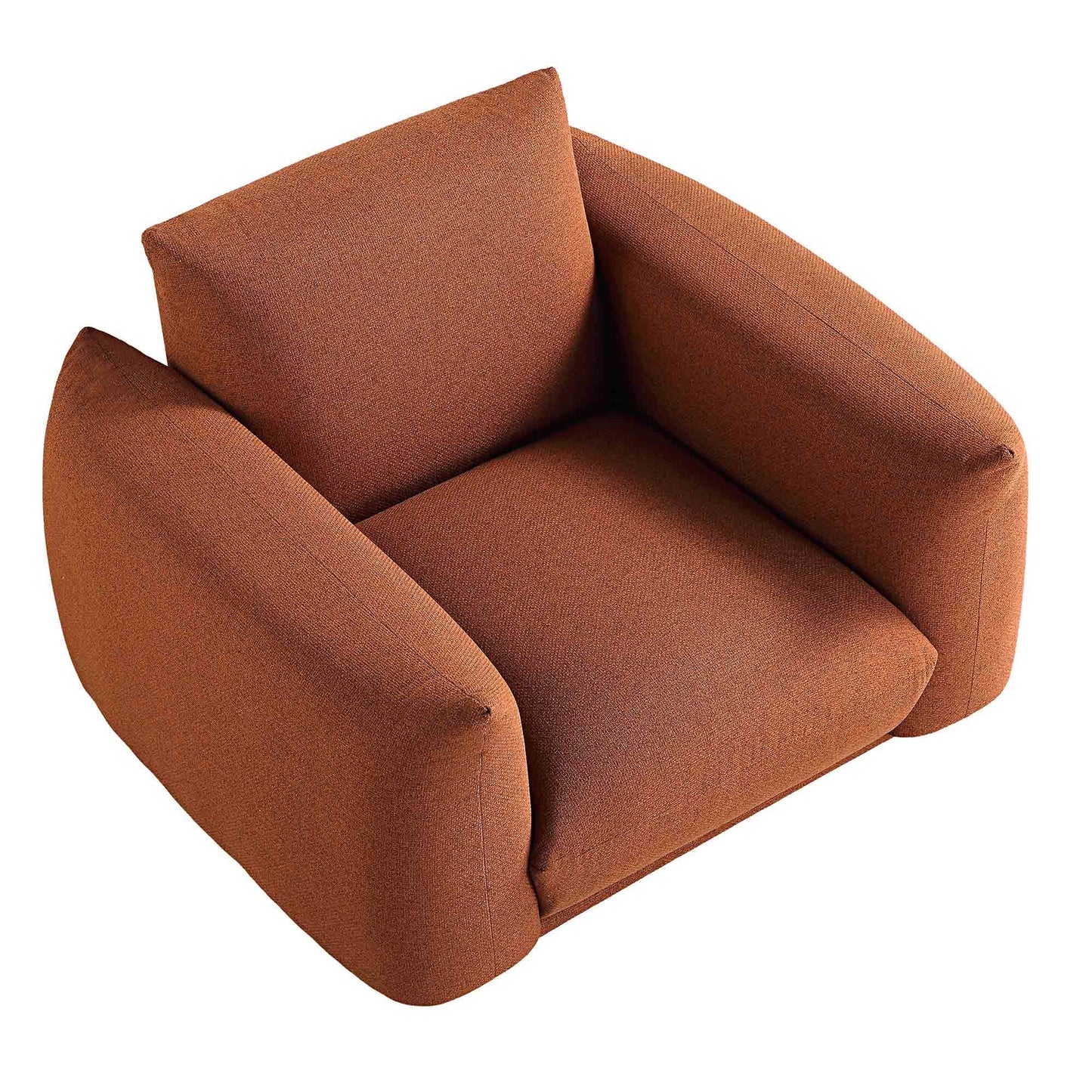 Fauteuil Gianni, tissu terracotta