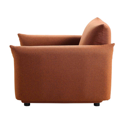 Fauteuil Gianni, tissu terracotta