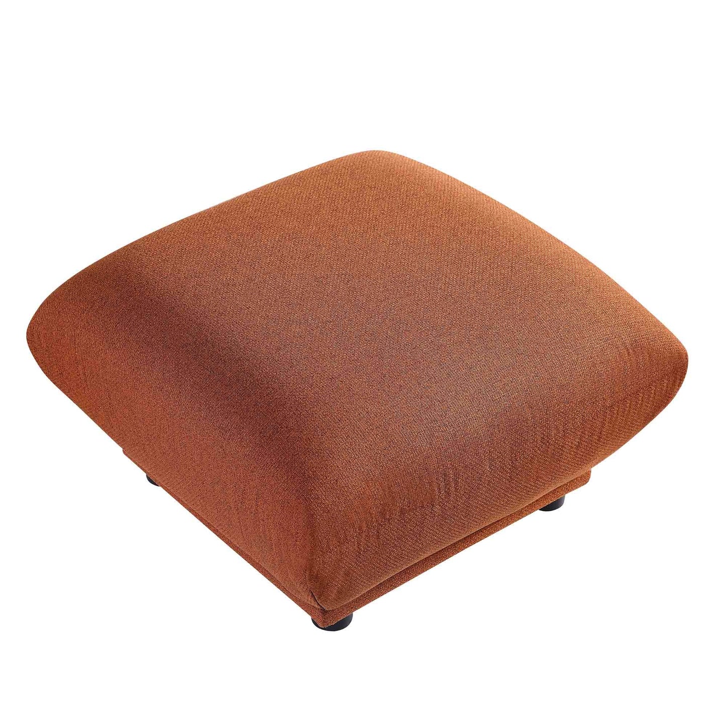 Pouf Gianni, tissu terre cuite