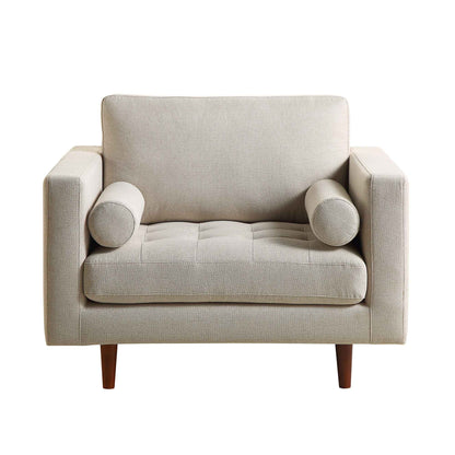 Fauteuil Henrietta, tissu tissé beige
