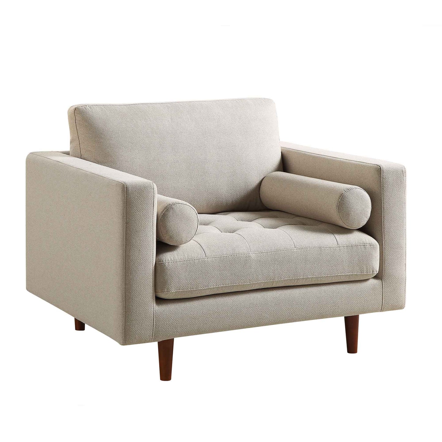 Fauteuil Henrietta, tissu tissé beige