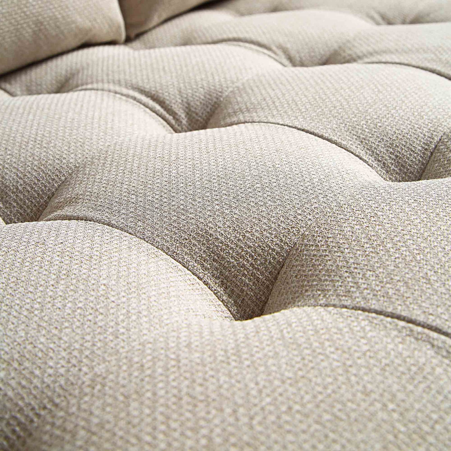 Canapé 2 places Henrietta, tissu tissé beige