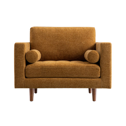 Fauteuil Henrietta, chenille miel épicé