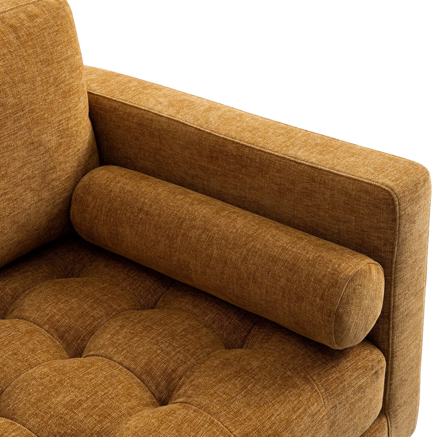 Fauteuil Henrietta, chenille miel épicé