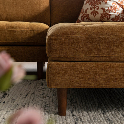 Canapé méridienne 4 places Henrietta Spiced Honey Chenille, orientation droite