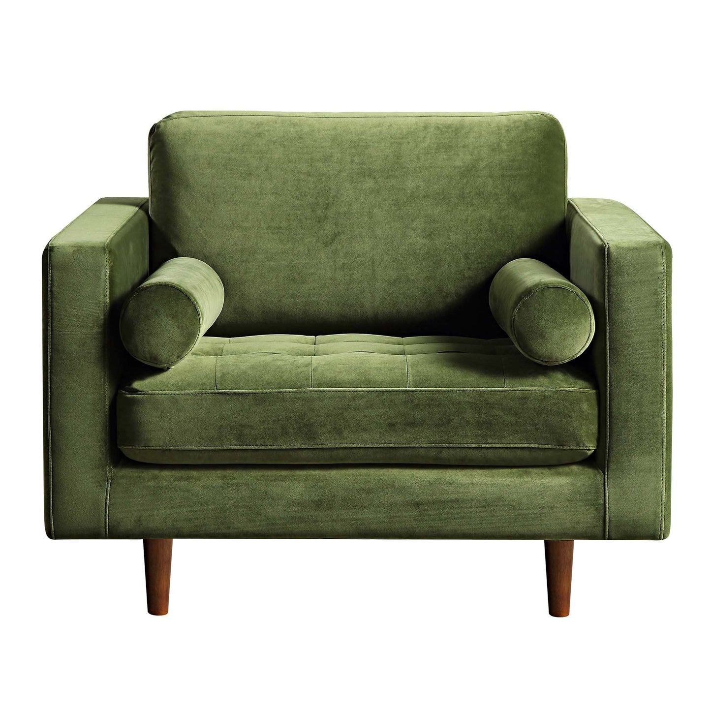 Fauteuil Henrietta, velours vert mousse
