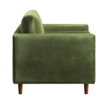 Fauteuil Henrietta, velours vert mousse