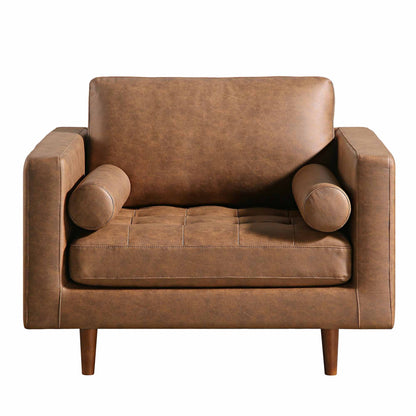 Fauteuil Henrietta, simili-daim beige