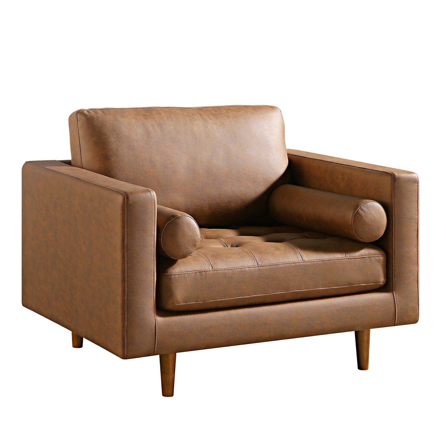 Fauteuil Henrietta, simili-daim beige
